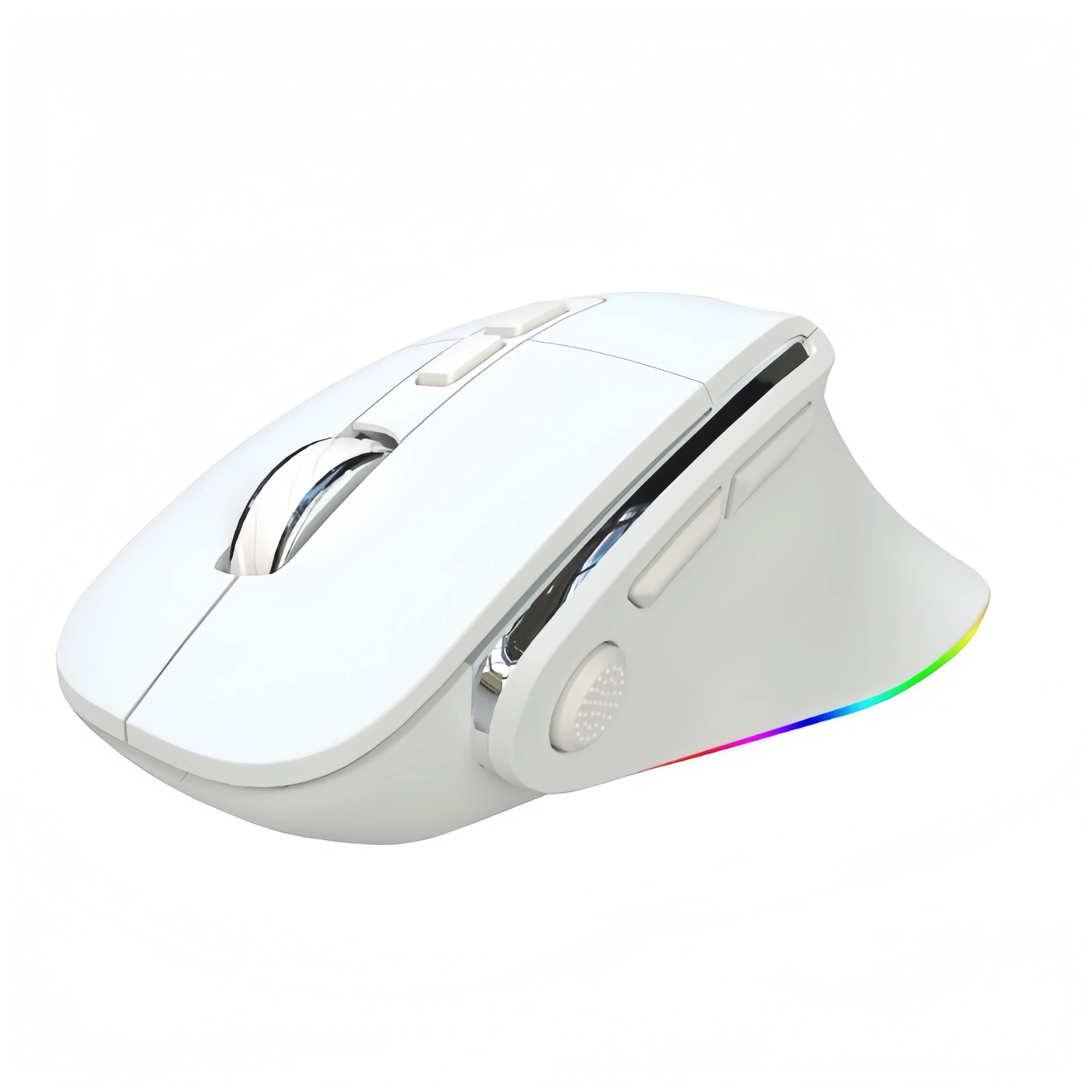 ماوس بلوتوث لاسلكي مزدوج الوضع مريح وقابل لإعادة الشحن RGB للمكتب والألعاب