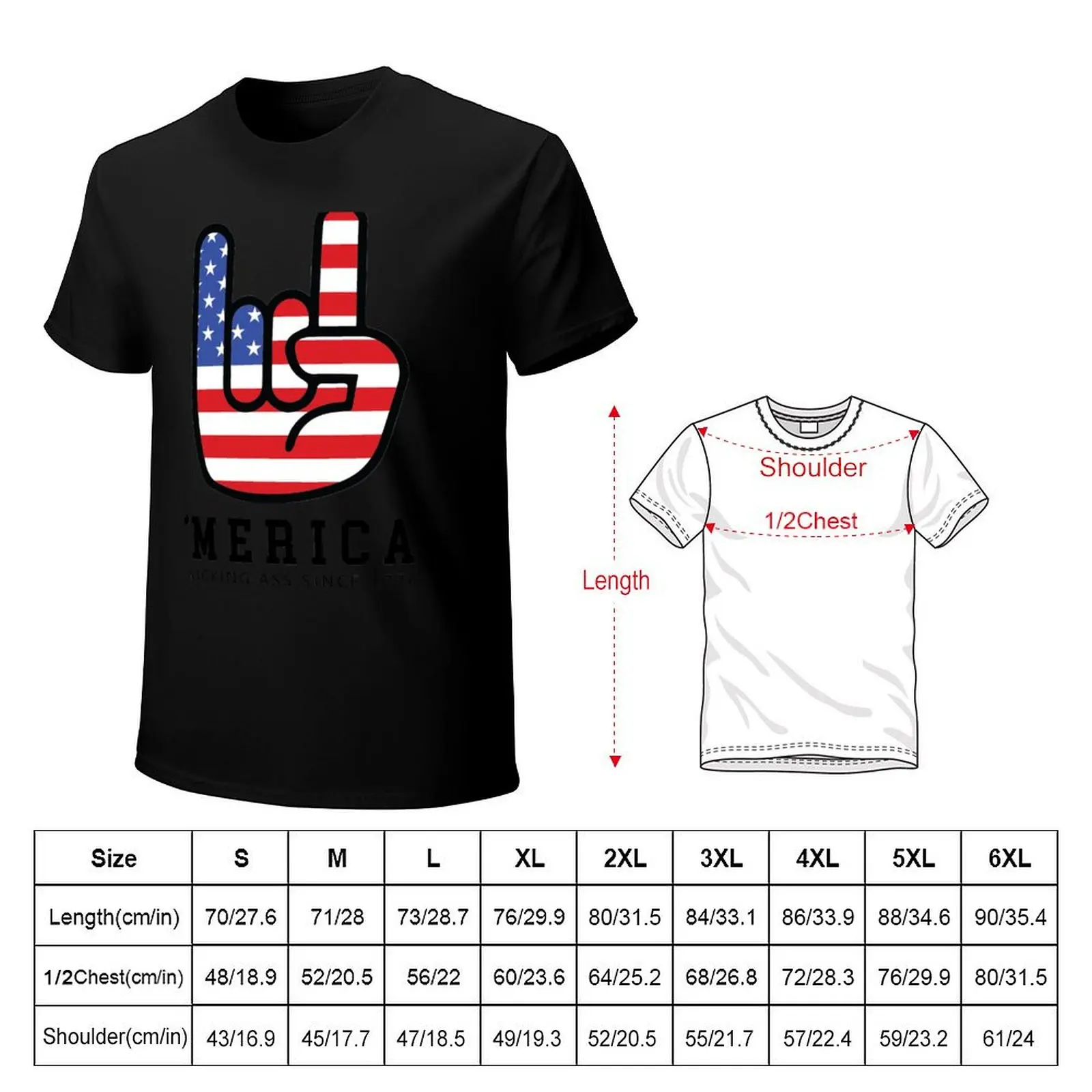 Merica Kicking Ass Since 1776 T-Shirt Christmas Casual Tee Shirt