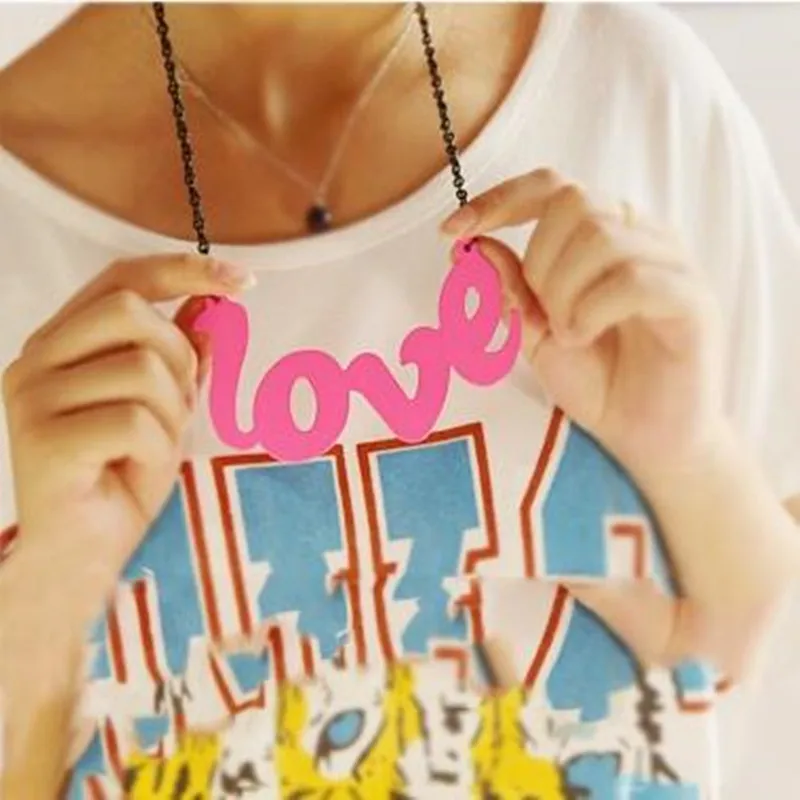 Letter Chain Love Tag Necklace Accessories Jewelry Necklace First Love Round Tag Pendant Necklace For Girlfriend 2026 HOT
