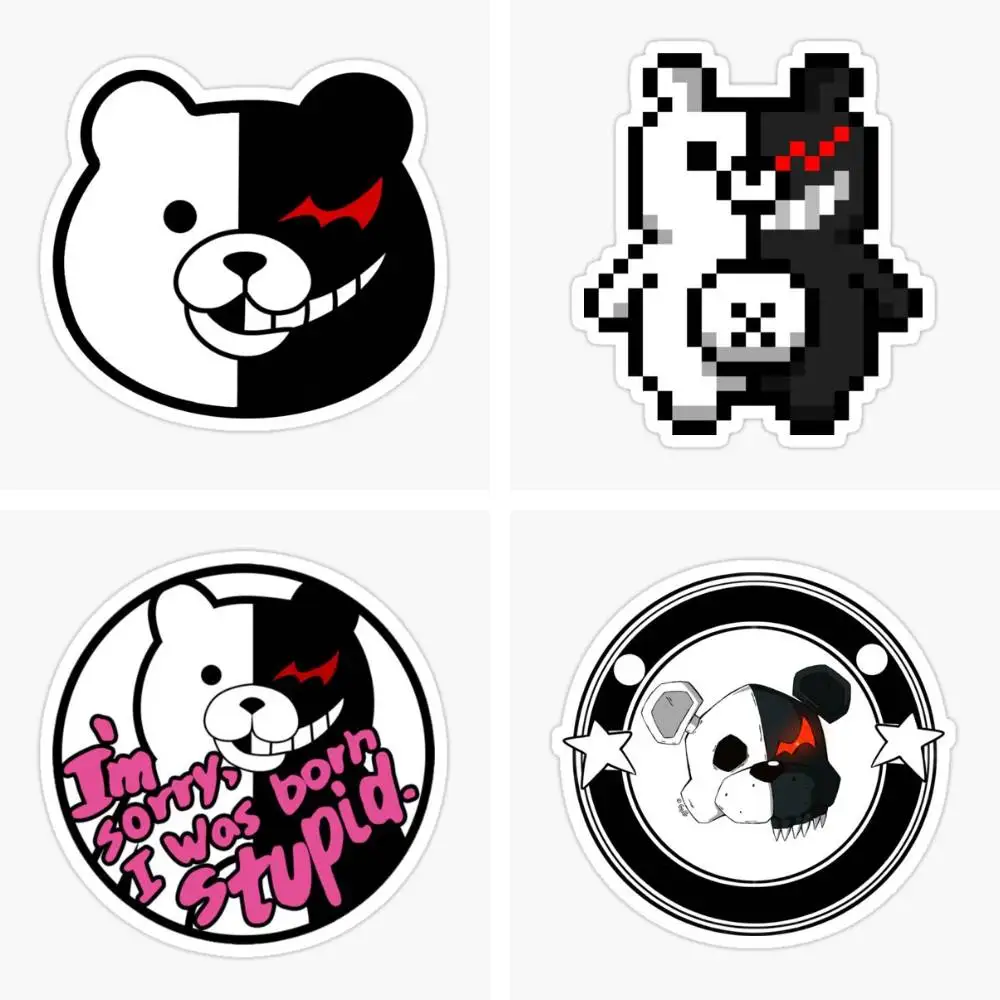 Danganronpa Monokuma Anime Figure Sticker Car Window Bumpers Die-cut Vinyl Stickers Decorative Accessories