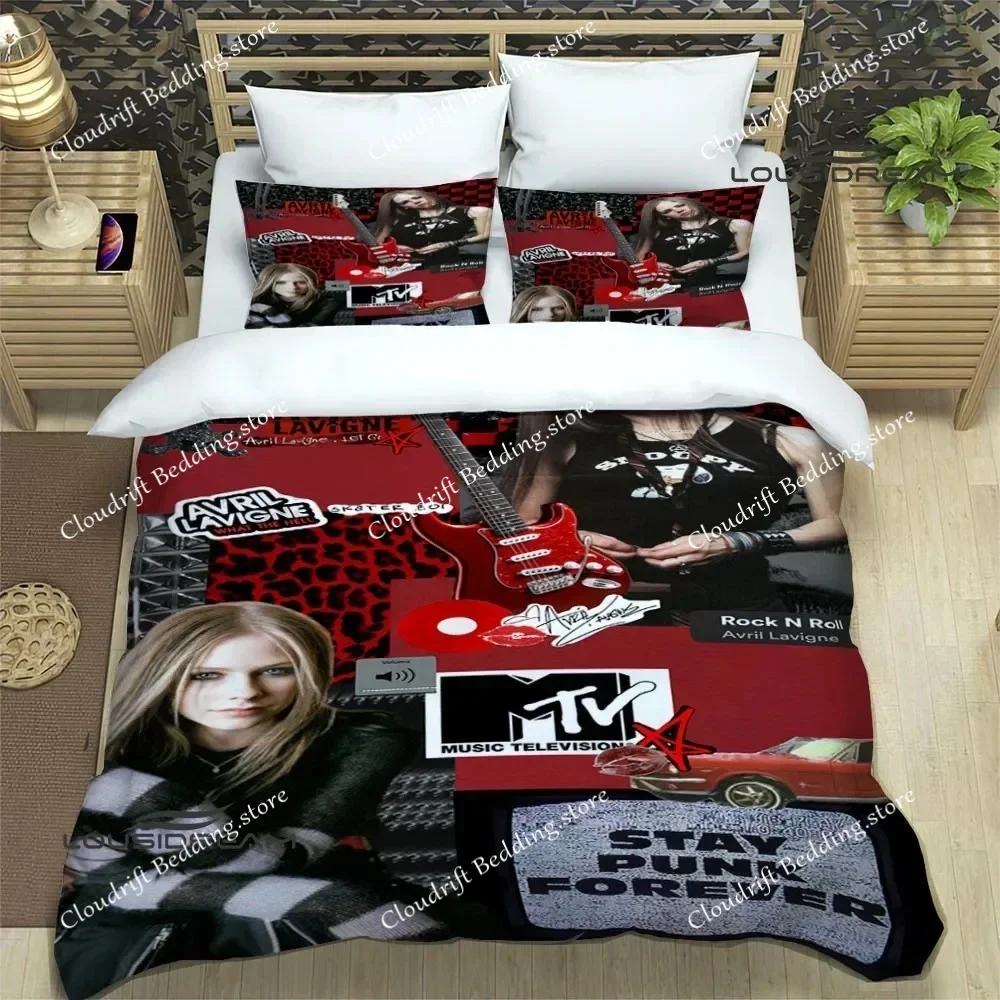 

Singer A-AVRIL LAVIGNE Print Bedding Sets Exquisite Bed Supplies Set Duvet Cover Bed Comforter Set Bedding Luxury Birthday Gift