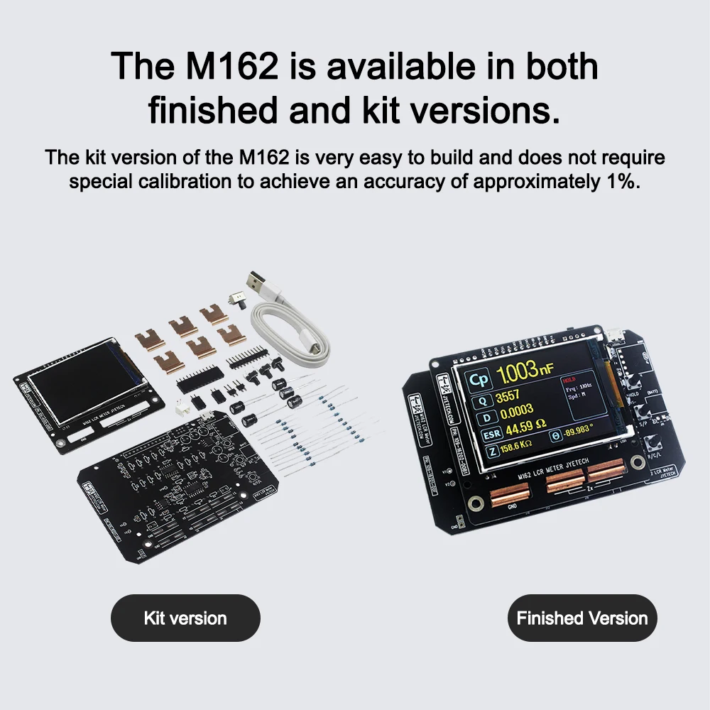 M16LCR High Precision 1pF -20mF Capacitance Meter 0.1Ω-20MΩ Ohmmeter Transistor Tester Frequency Tester PWM Square Wave Multimet