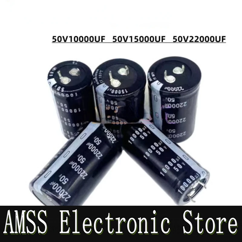 AMSS (1pcs) Brand new nichicon 50V10000UF electrolytic capacitor 50v15000uf 50V22000UF original capacitor 50v