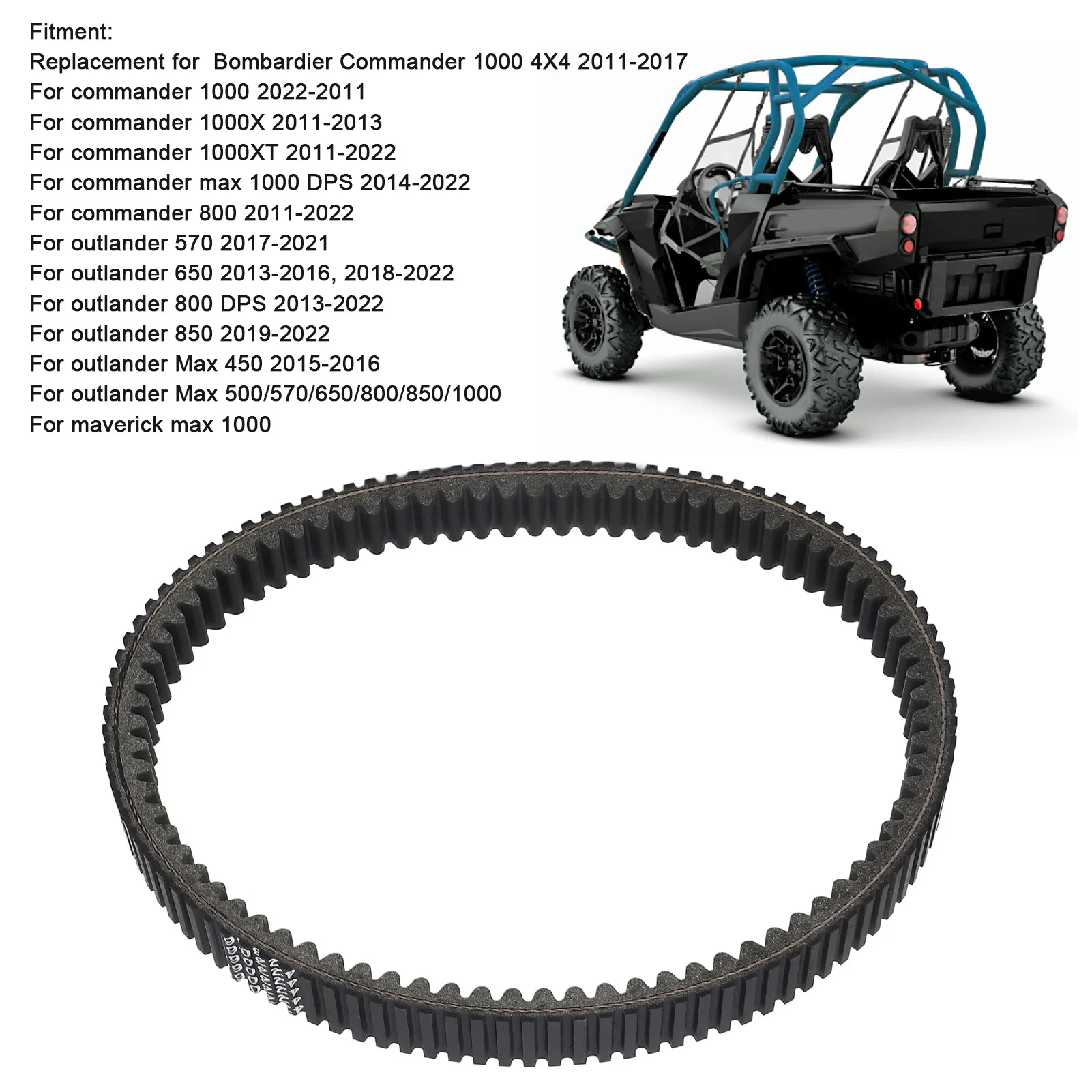 

Transmission Drive Belt Drive Belt Drive Belt 422280366 Wear Resistant Durable Sturdy Drive Belt For Commander 1000