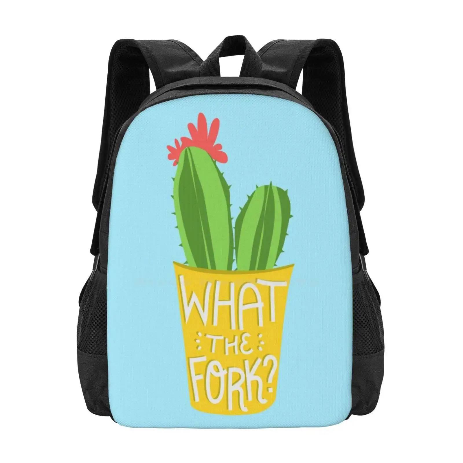 What The Fork ? Cactus ( The Good Place ) Hot Sale Backpack Fashion Bags The Good Place Cactus Succulent Cacti Kristen Bell