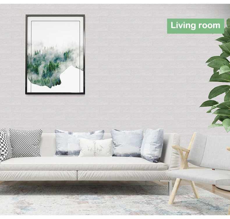 5-30 stücke 35 cm * 30 cm DIY Selbst-klebe 3D Wand Aufkleber Für Schlafzimmer Wasserdicht wohnkultur Hintergrund Schaum Ziegel Tapete – Detail 7