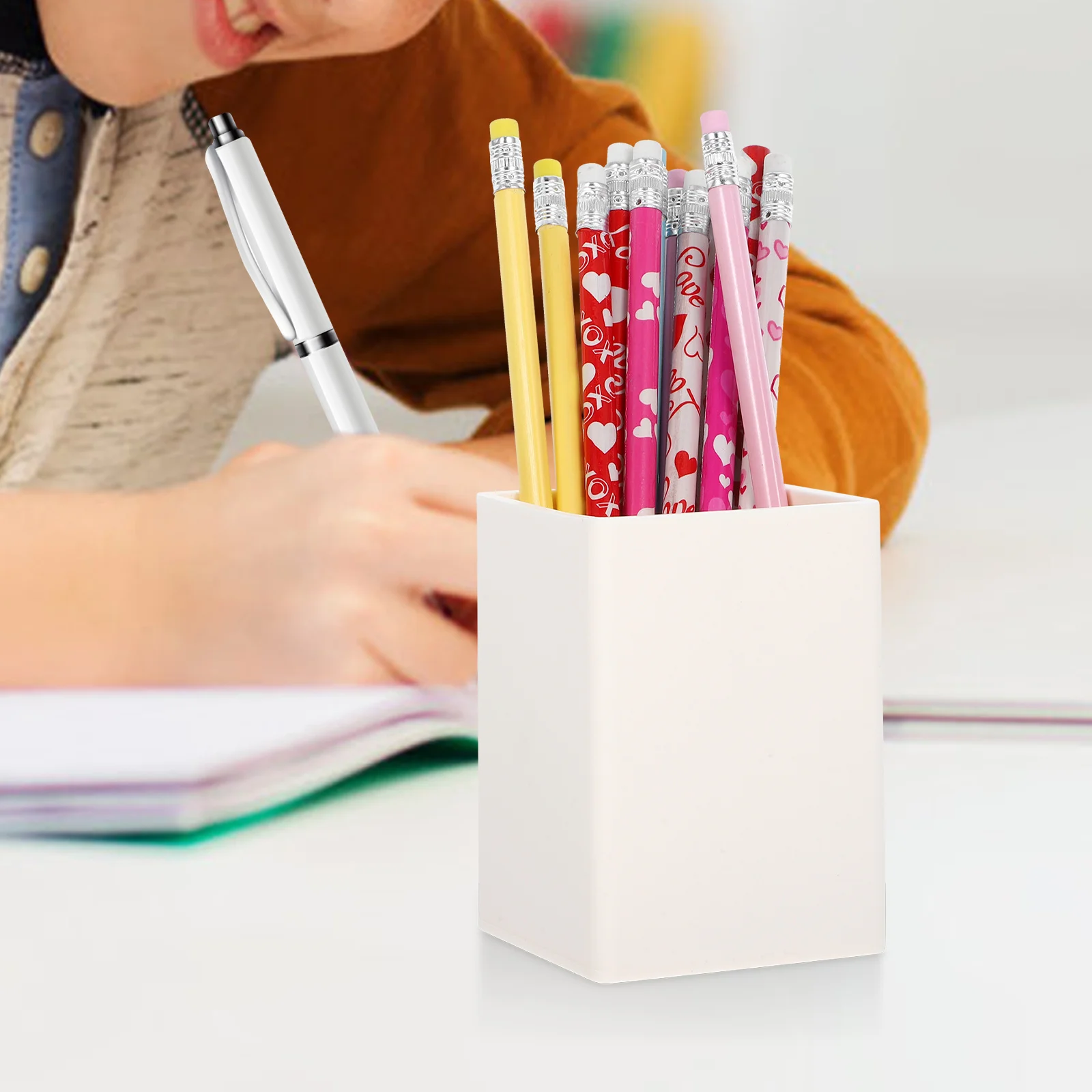 

2pcs Silicone Pen Holder Large Capacity Desk Tidy Stationery Storage Organizer Pencil Cup For Office School Makeup Brush Holder