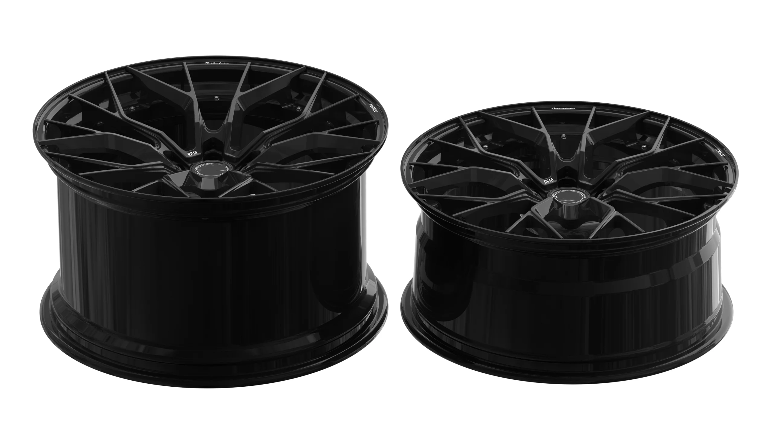 20inch 21inch 5x120 concave style 2 piece forged hyper black car wheel rims for Chevrolet c8 corvette