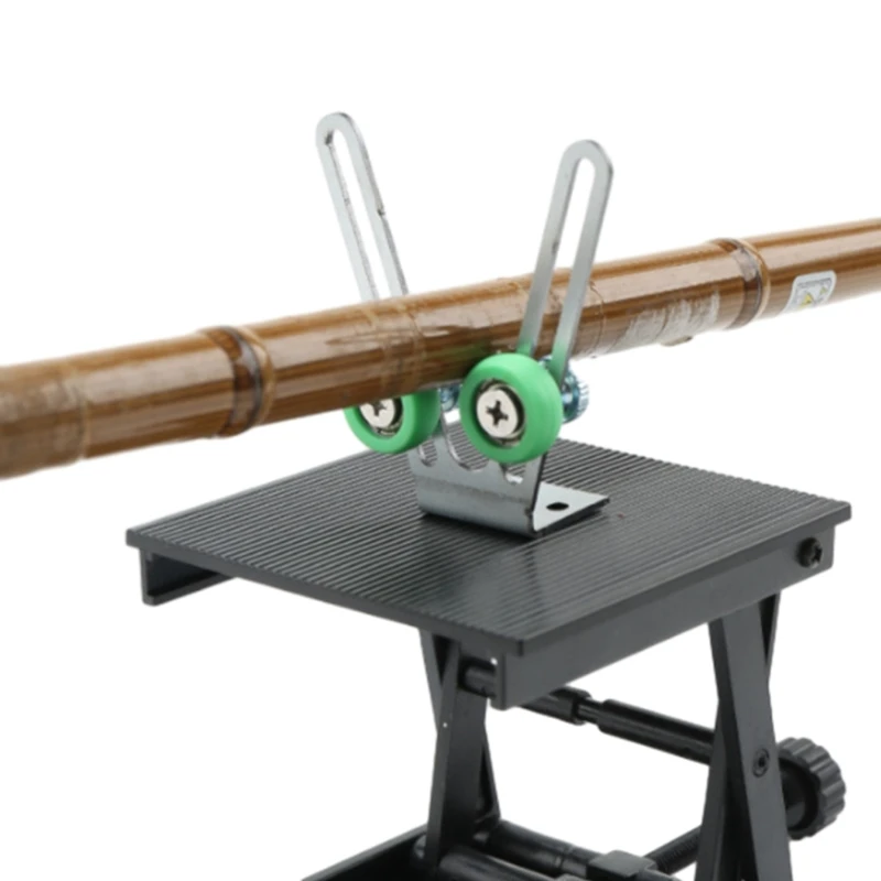 Fishing Rod Winding Machine Support Stand Adjustable Screws Fishing Rod Epoxy Applicator Holder Rod Repair Stand 24BD