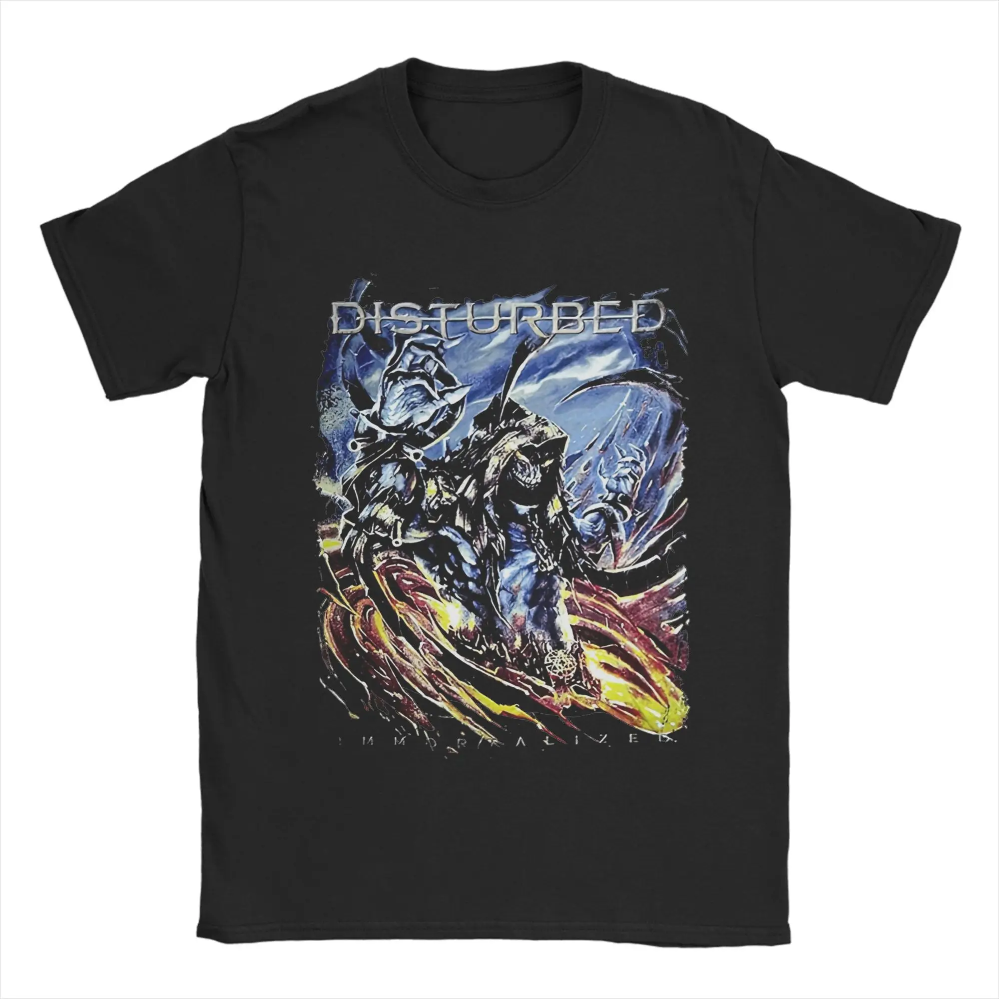 Disturbed Band The End T-Shirts Men  Vintage Cotton Tee Shirt Crew Neck Short Sleeve T Shirt 6XL Tops