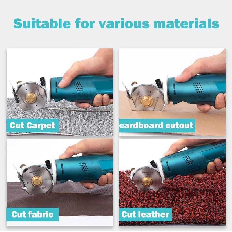 12V Electric Round Scissors Cordless Electric Rotary Fabric Cutter Suitable Leather Paper Cutting Tool Kit Bosch Lithium Battery - view 6