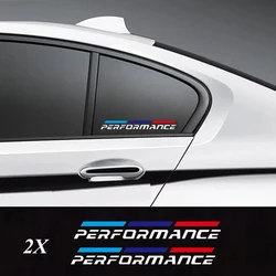 2Pcs MPower Performance Car Windows Sticker For BMW E36 E39 E46 E60 E61 E64 E70 E71 E85 E87 E90 E83 F10 F20 F21 F30 E80 M3 M5