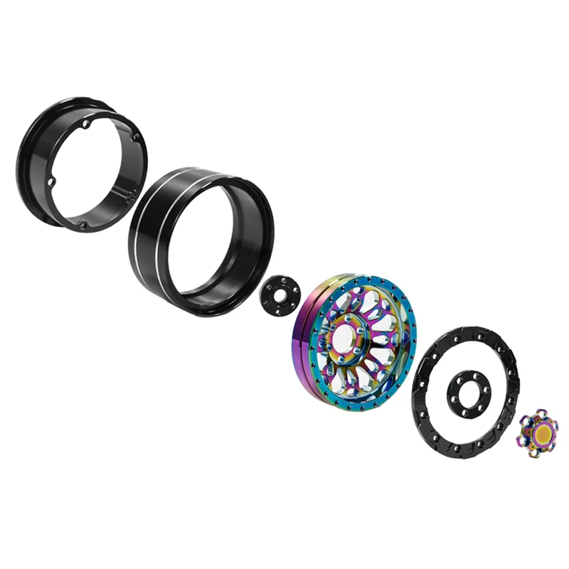 2.2 インチ金属電気メッキカラフルなホイールハブ 1/8 1/10 SCX10 TRX4 90046 クローラー Rc カーアクセサリー