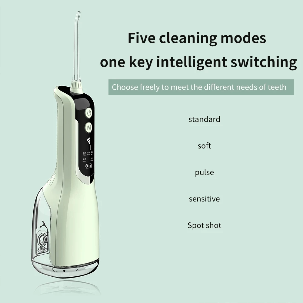 Xiaomi Youpin ฟัน Oral Irrigator อัจฉริยะ Jet Flosser น้ำผิวขาว USB ชาร์จ330Ml 5โหมดกันน้ำทันตกรรม Irrigator