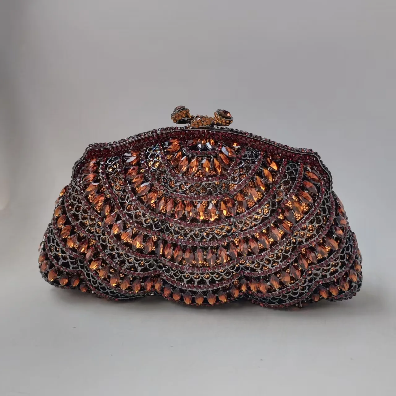 Stone clutch  crystal-studded dinner  party party dress  women's clutch, full diamond