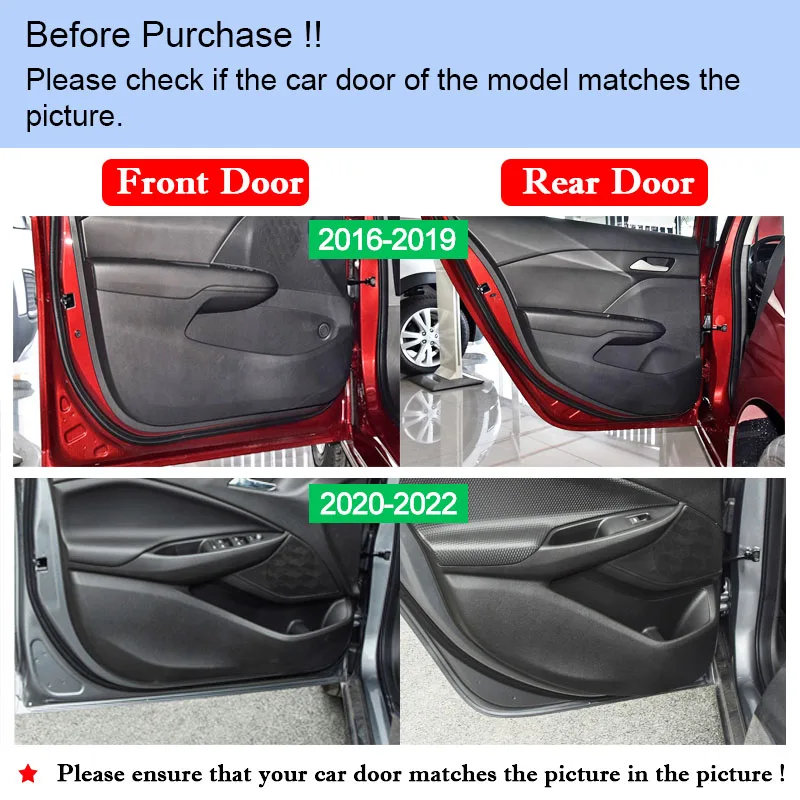 Car Door Anti-Dirty Anti-Collision Pad Protection Stickers Accessories For Chevrolet Cavalier 2016 2017 2018 2019 2020 2021 2022