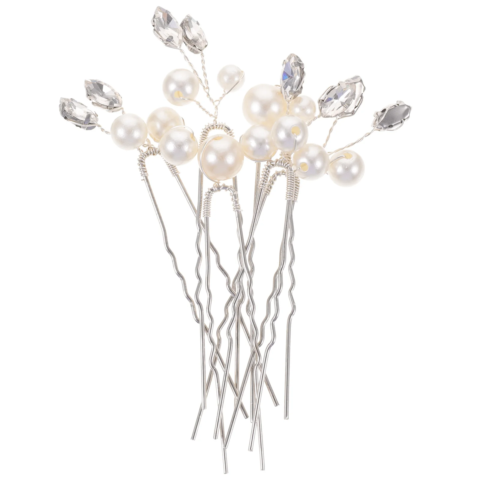 

6Pcs Wedding Rhinestone Pearl Hairpin Set Bridal Hair Accessories Wedding Headpiece for Women Bridesmaid Bride Hair Clips