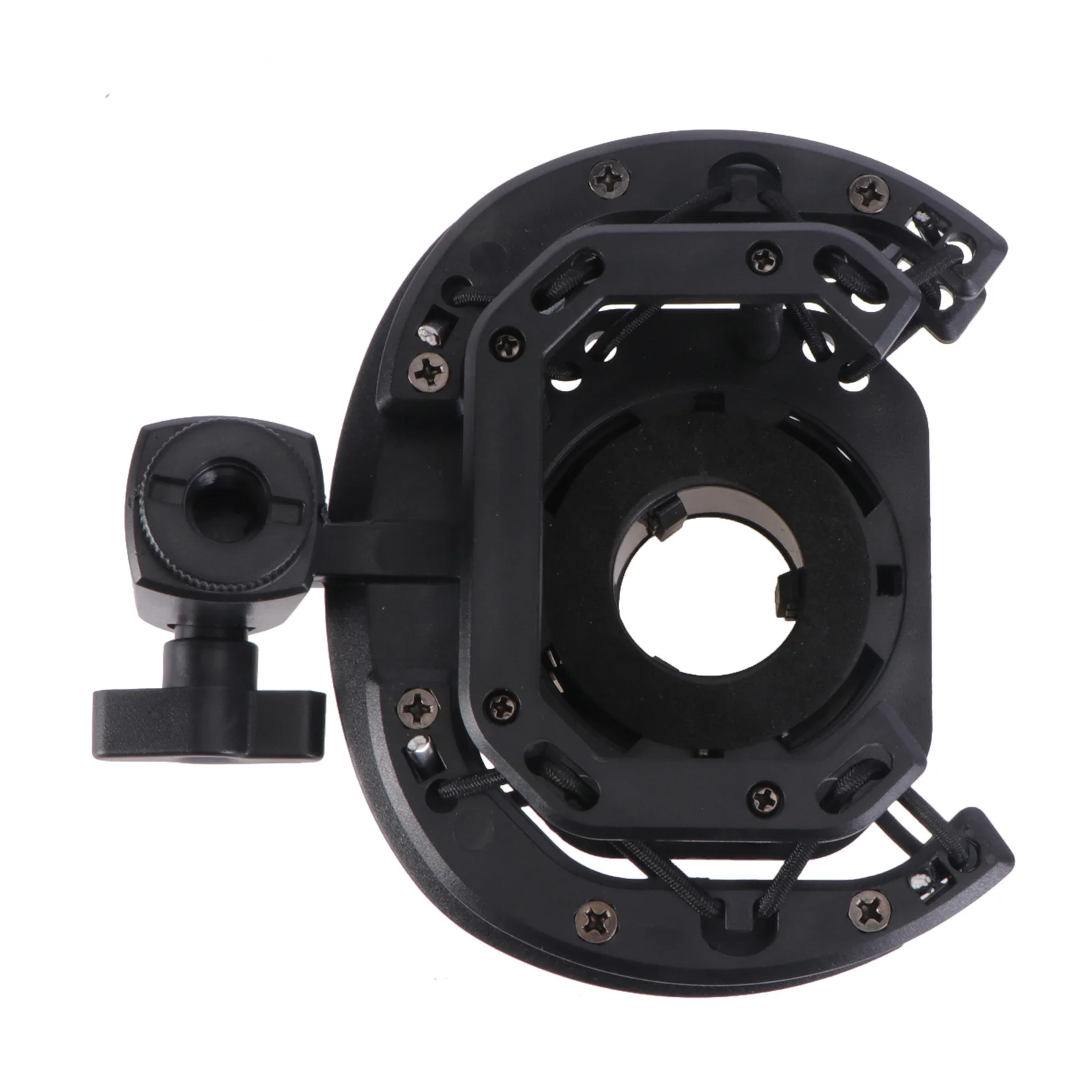 

Black Condenser Microphone Mount Professional Heavy Duty Studio Recording Shockproof Bracket for Radio Broadcasting Spider Stand