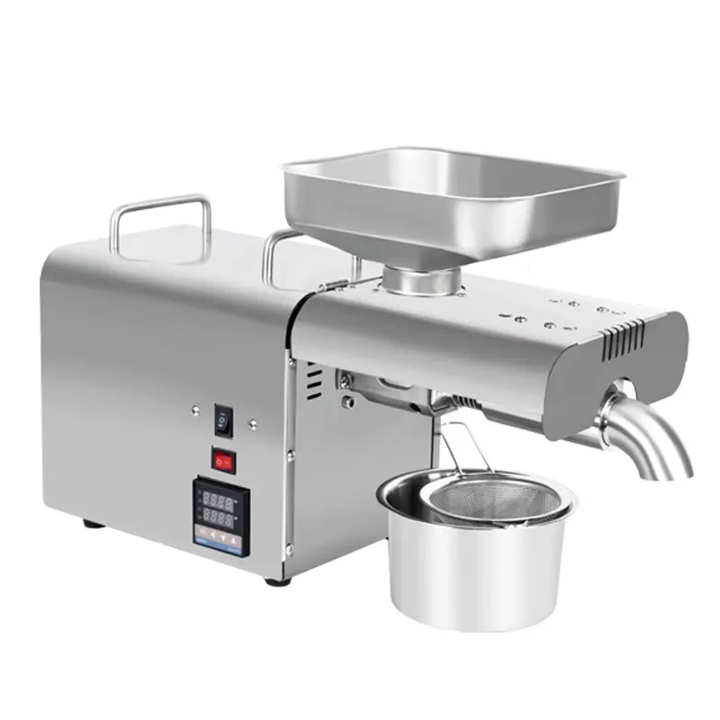 Máquina de prensado de aceite de acero inoxidable K28C, máquina automática de aceite comercial para el hogar, precio de girasol de lino y maní, superventas