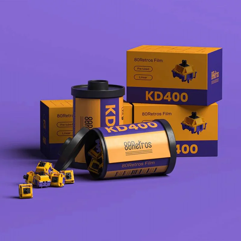 

Механические переключатели 80Retros HMX KD400 Linear Switch с чистым звуком, модифицированные HMX MI N3, PA12, 40г, 45г, 50г, 57г, для игровых клавиатур и ПК-аксессуаров