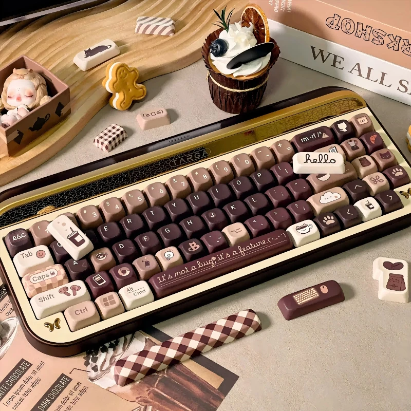 Programmer's Coffee Theme Keycap Set Sublimation Cherry SOA Keycaps for Machanical Keyboard Accessories Custom Keyboard Caps