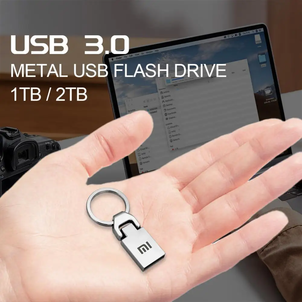 محرك أقراص ذاكرة USB معدني من شاومي ، محرك أقراص فلاش ، عصا ذاكرة ، مفتاح ذاكرة Cle ، 1 ، 2 من من Xiaomi