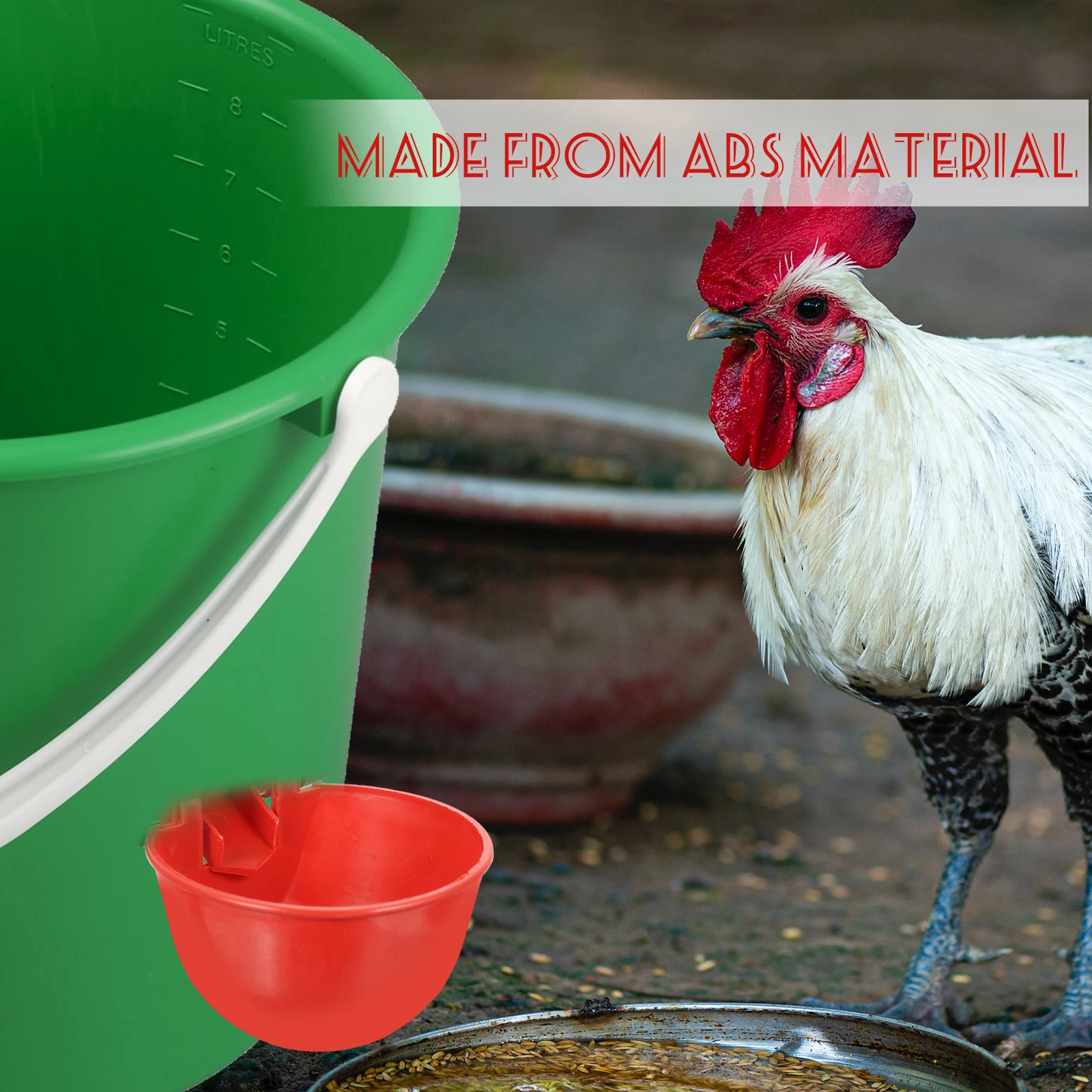 

30Pcs Adjustable Durable Abs Automatic Chicken Waterer Drinking Cup For Poultry Birds Quail And Pets