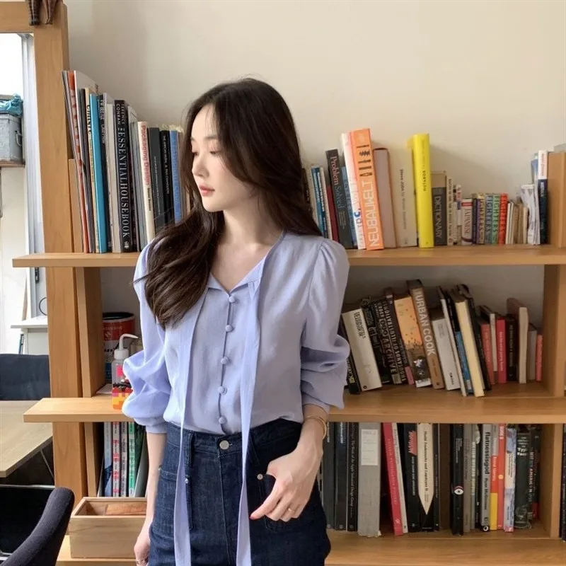 

Ele Long Sve irt с поясом для женщин, осенняя новая верхняя одежда Sle, универсальный модный топ с цветочными рюшами и подолом