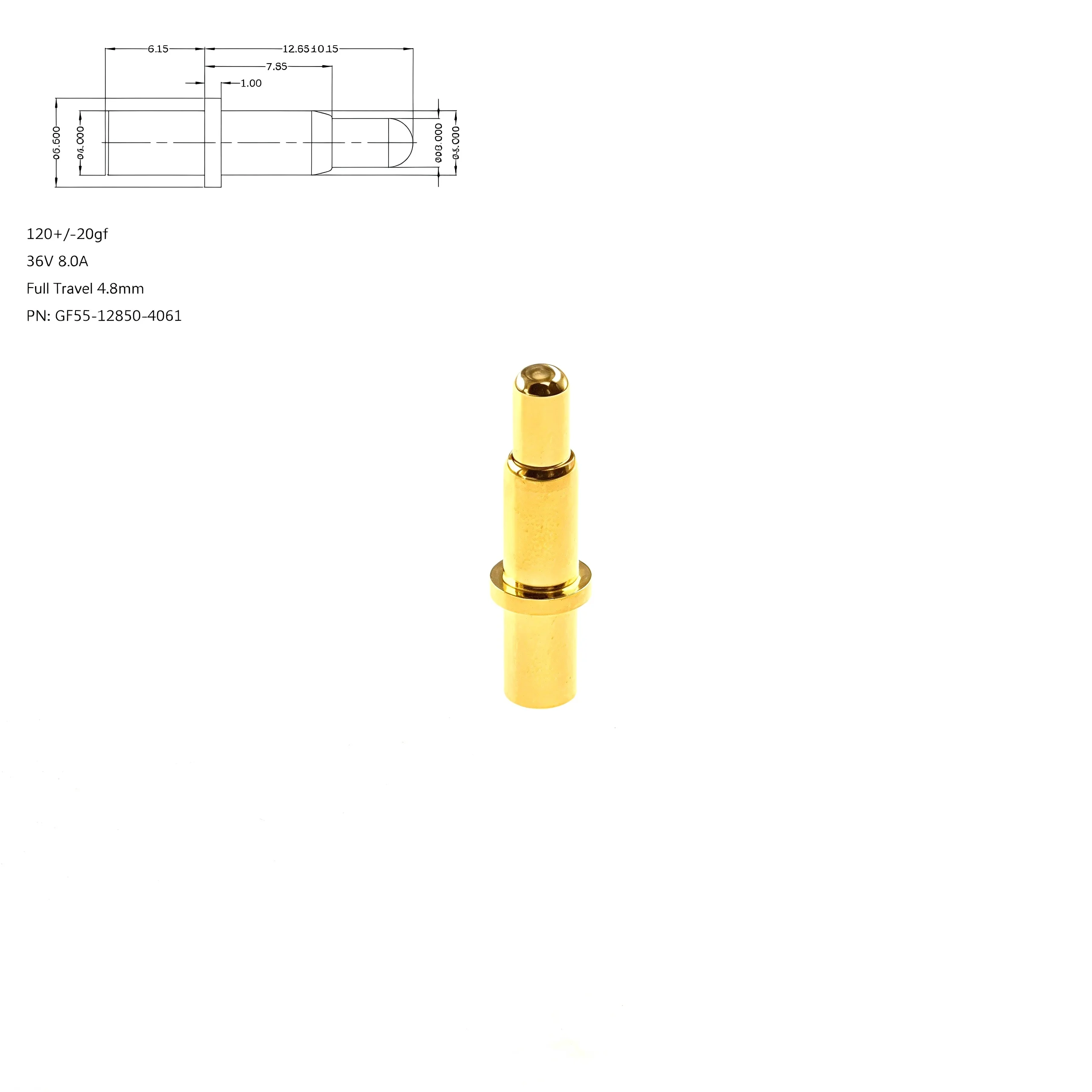 2/5/20/100 Pcs Outer Diameter Flange 2.5 3 4 5 5.5 6 MM Spring Loaded Pogo Pin No Tail Connector Through Hole Board Solder Mount