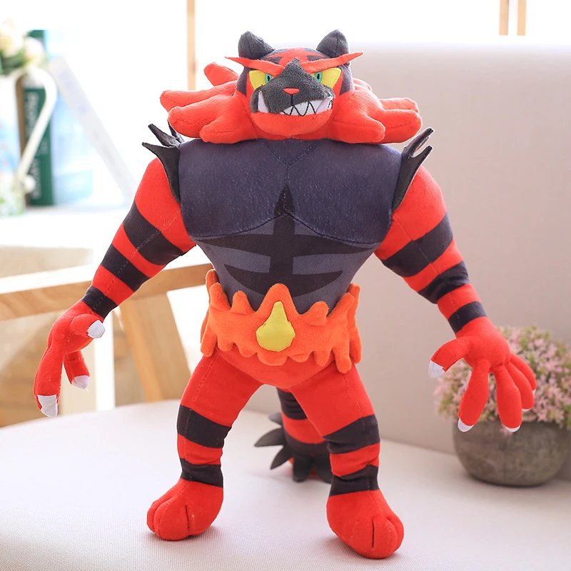 40ซม.น่ารัก Incineroar ตุ๊กตาญี่ปุ่น Anime Alola Region King Of Fire Tiger ตุ๊กตาหนานุ่มการ์ตูนเกม Plushies สำหรับแฟนๆ cos Prop