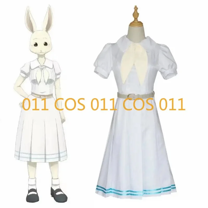 Unisex Anime Cos BEASTARS Haru Rabbit Short Sleeve Cosplay Costumes Halloween Christmas Party Sets Uniform Suits