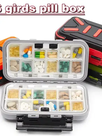 Travel Pill Case Medicine Storage Organizer Container Drug Tablet Dispenser Independent Lattice Pill Box Fishing Tackle Box