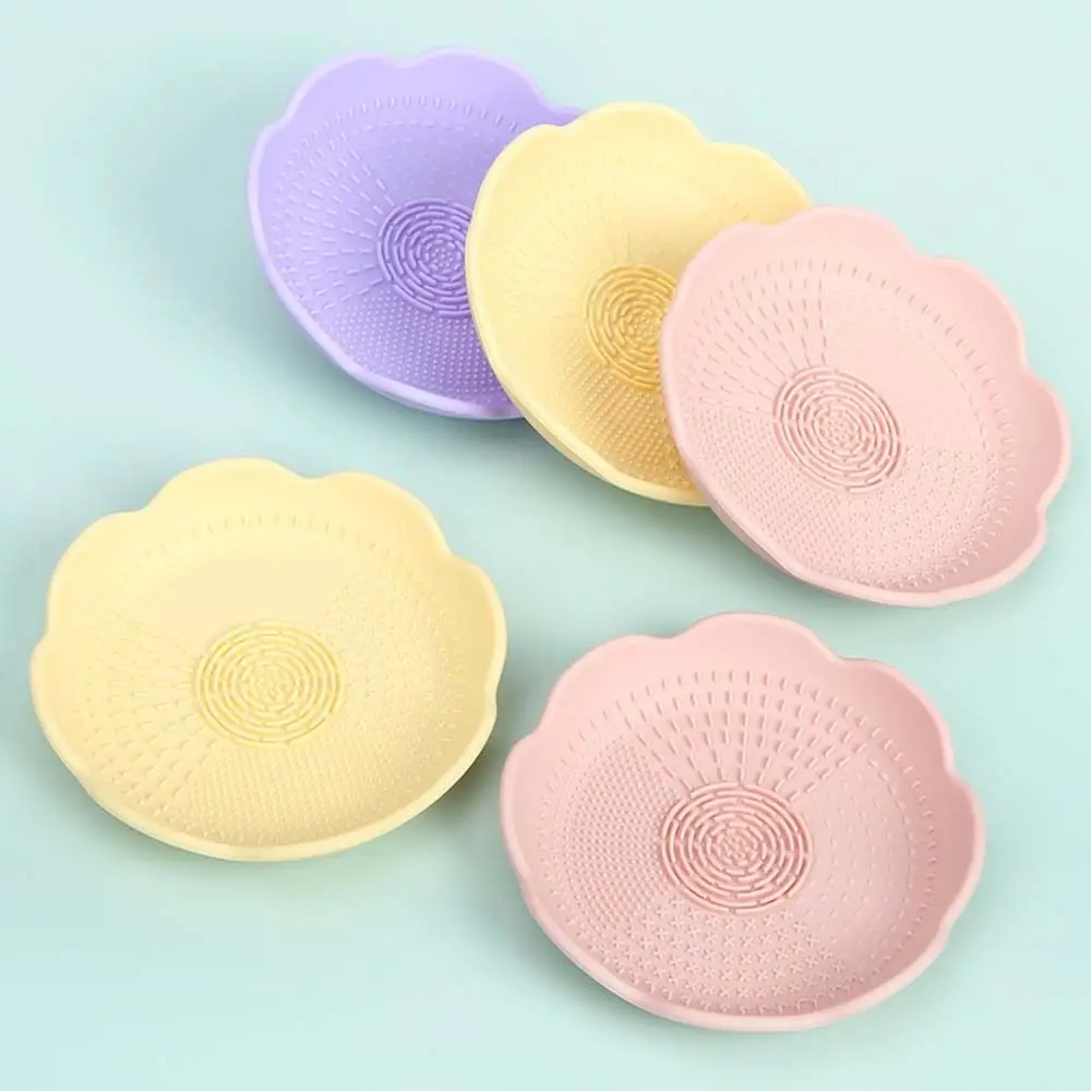 Multifunções Silicone Maquiagem Escova Cleaner, Escova Cosmética Titular, Tapete De Limpeza, Armazenamento Beleza Scrubber Board, 3 Cores