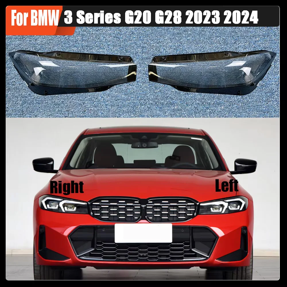 

For BMW 3 Series G20 G28 2023 2024 Car Front Headlight Lens Cover Auto Shell Headlamp Lampshade Lampcover Head lamp light cover