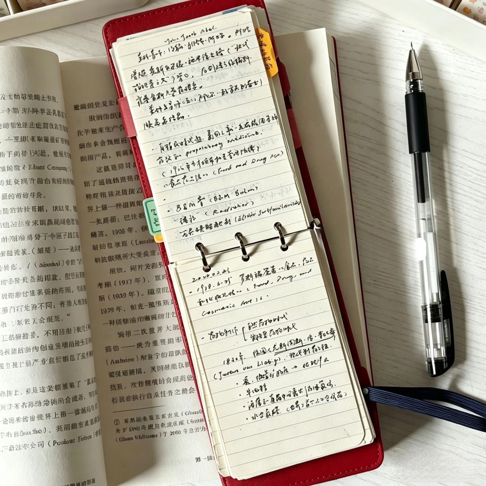 Retro Red Black Brown Line Loose-leaf Notebook Rose Vintage Story Journal High Beauty Multi-functional Horizontal Line Diary
