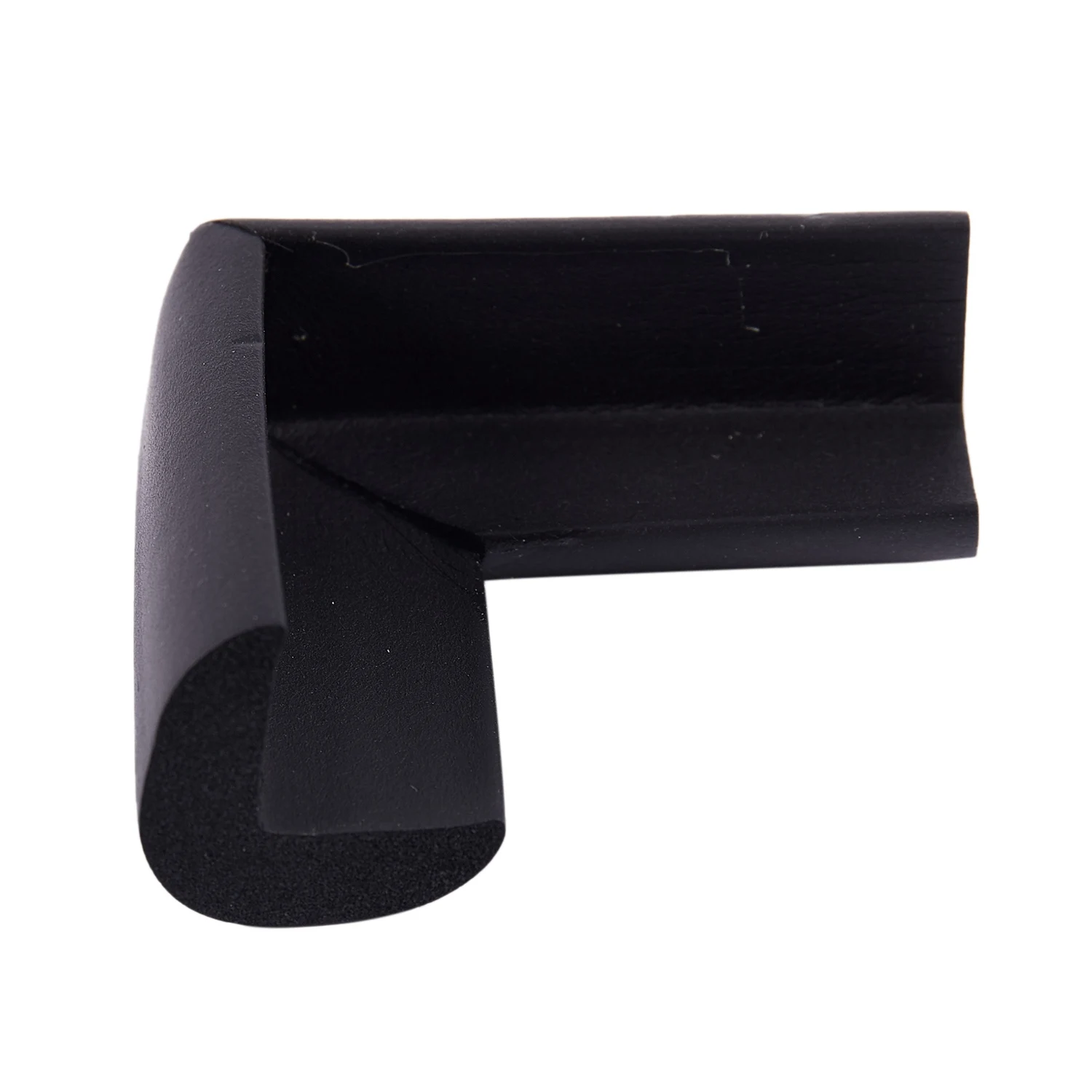 Cubierta de borde de mesa de seguridad para niños y bebés, Protector de esquina, cojín negro, 4 piezas