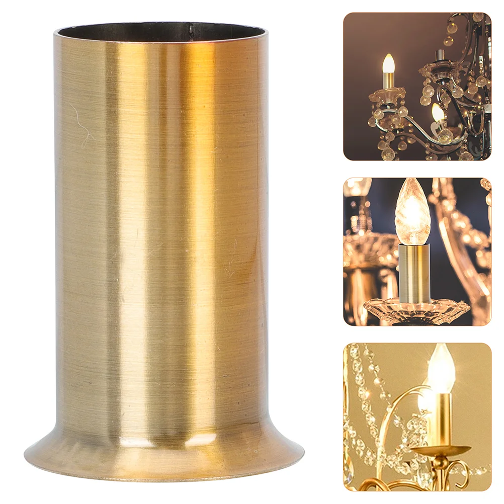 10 Pcs Chandelier Casing Accessory Base Cover Sleeve Warm Romantic Design Bulb Flanging Iron Lamp Crystal Parts Retro