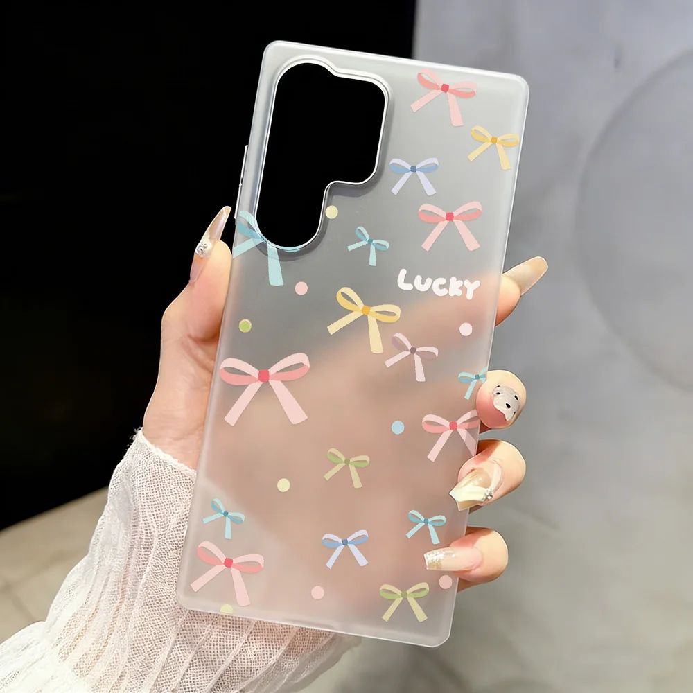 Bunte Schleifen-Handyhülle für Samsung Galaxy S25 Ultra S24 FE S23 A56 5G A17 A16 A36 A35 A55 A54 A26 A07 A06 Weiche Matte Schutzhülle