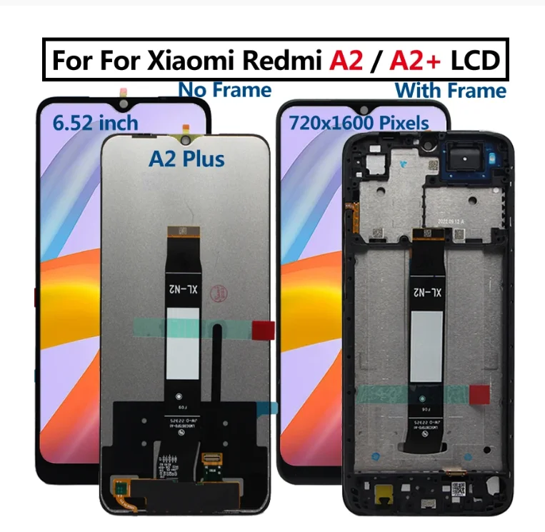 

LCD Screen For Xiaomi Redmi A1 / A1+ / A2 / A2+ with Digitizer Full Assembly