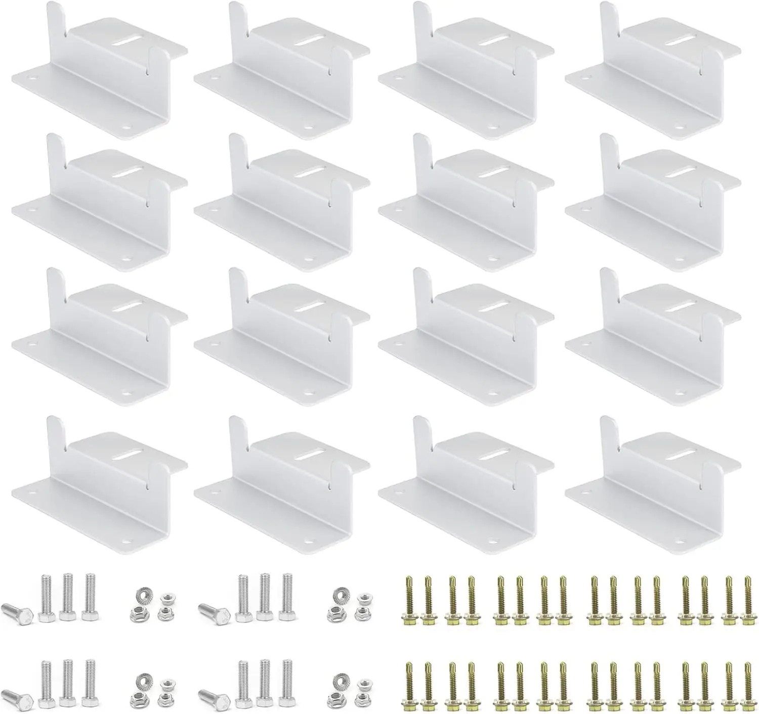 

16 Solar Panel Mounting Brackets, Lightweight Aluminum Corrosion-Free for RV, Trailer, Boat, Wall and Off-Grid Roof