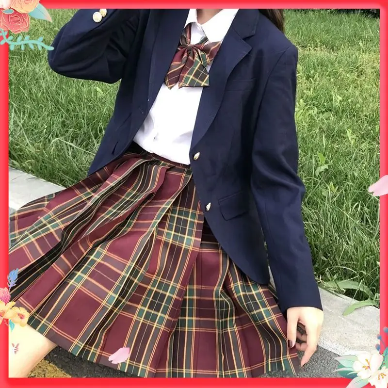 

Women Skirt Versatile JK Plaid Skirt High Waist Harajuku Korean Style Mini Pleated Skirt Female Uniform Skirt for Students