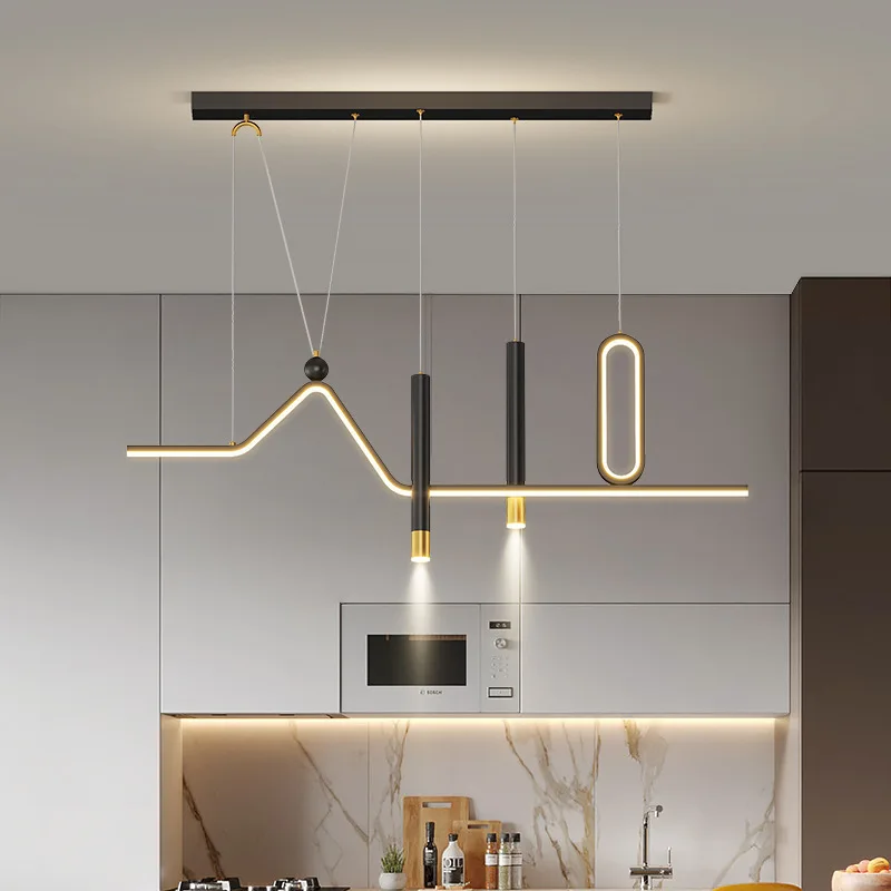 Modern Simple Led Chandelier Restaurant Lamp Creative Personality Dining Table Bar Counter Study Light Home Indoor Pendant Light