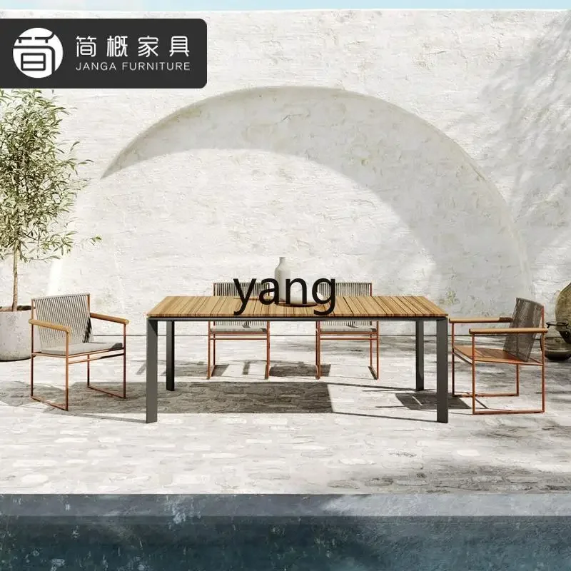 

LMMOutdoor Balcony Long Table Hotel B & B Rattan Sofa Waterproof Aluminum Alloy