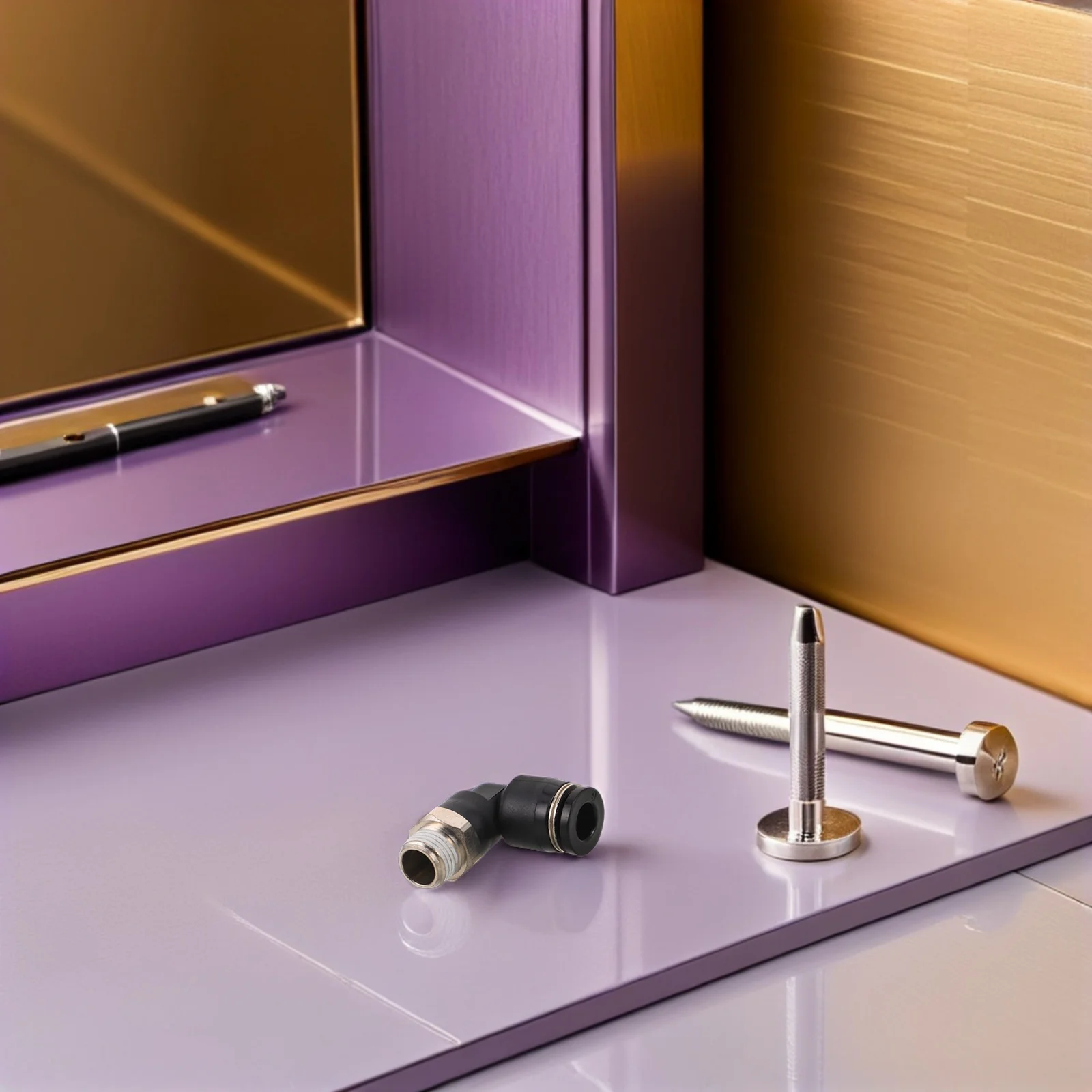 

8pcs Pneumatic Quick Connectors 6Mm Metal Elbow Push To Connect Fittings For Airline Tubing Quick Release Durable Sealing