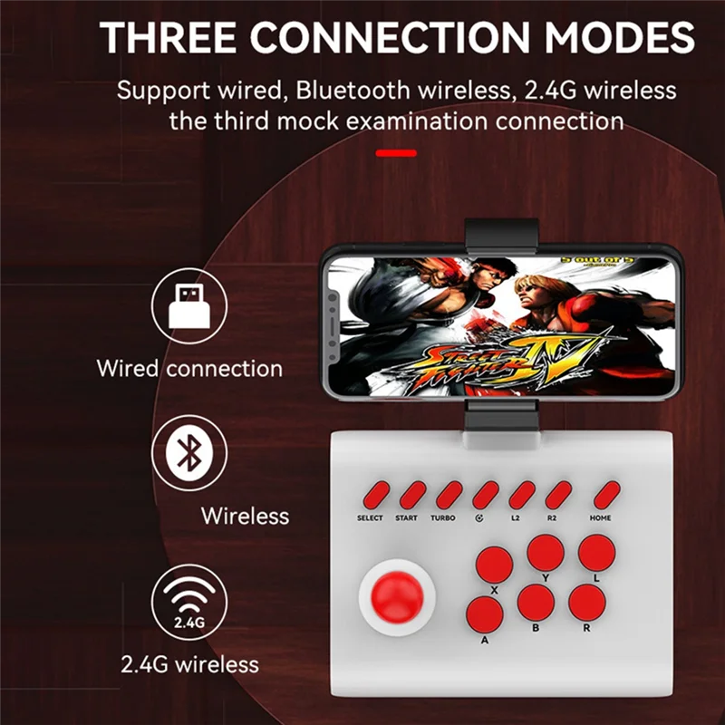 Suitable Wireless Arcade Game Console+2.4G Adapter Bluetooth Joystick Controller For Nintendo Switch PS4 PS3 PC Mobile Phone Dur