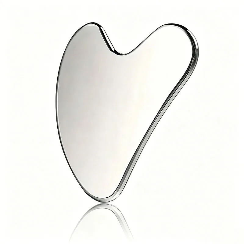 New 1/2pcs Stainless Steel Gua Sha Visage Gousha Stone for The Face Gua Sha Scraper Board Face Massager LBHL15