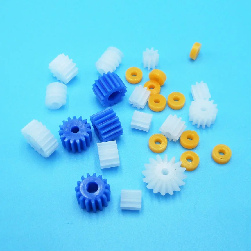 Sample Selling Kit ABS Plastic Gear Kit Motor Gears Mixed 16 pcs Different Gears DIY Toy Robot Motor Model Gearbox Accessories