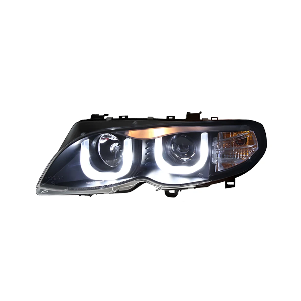 

Для BMW 3 серии E46 318i 325i 2001-2004 светодиодные автоматические фары в сборе, обновление, высокое качество, аксессуары для линз проектора DRL