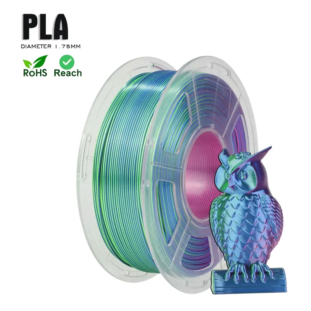 

Нить PLA + Silk Rainbow для 3d-печати, 1 кг, 1,75 мм, 100% без пузырьков