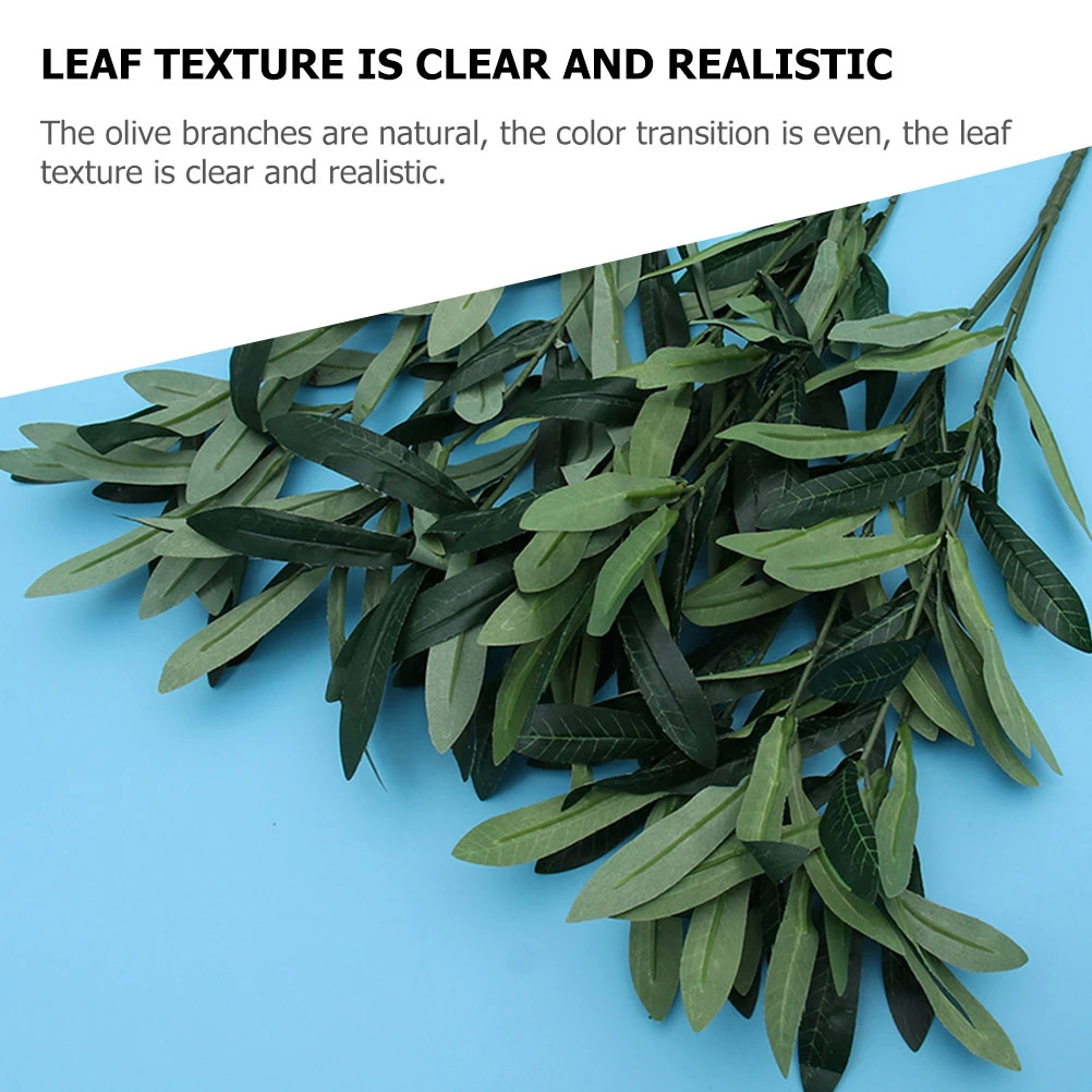 

3Pcs Olive Branches Artificial Plant Decors Lightweight Realistic Simulation Suitable for Wedding Centerpieces Home Garden Decor